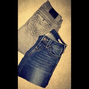 2 pairs of True religion jeans size 25